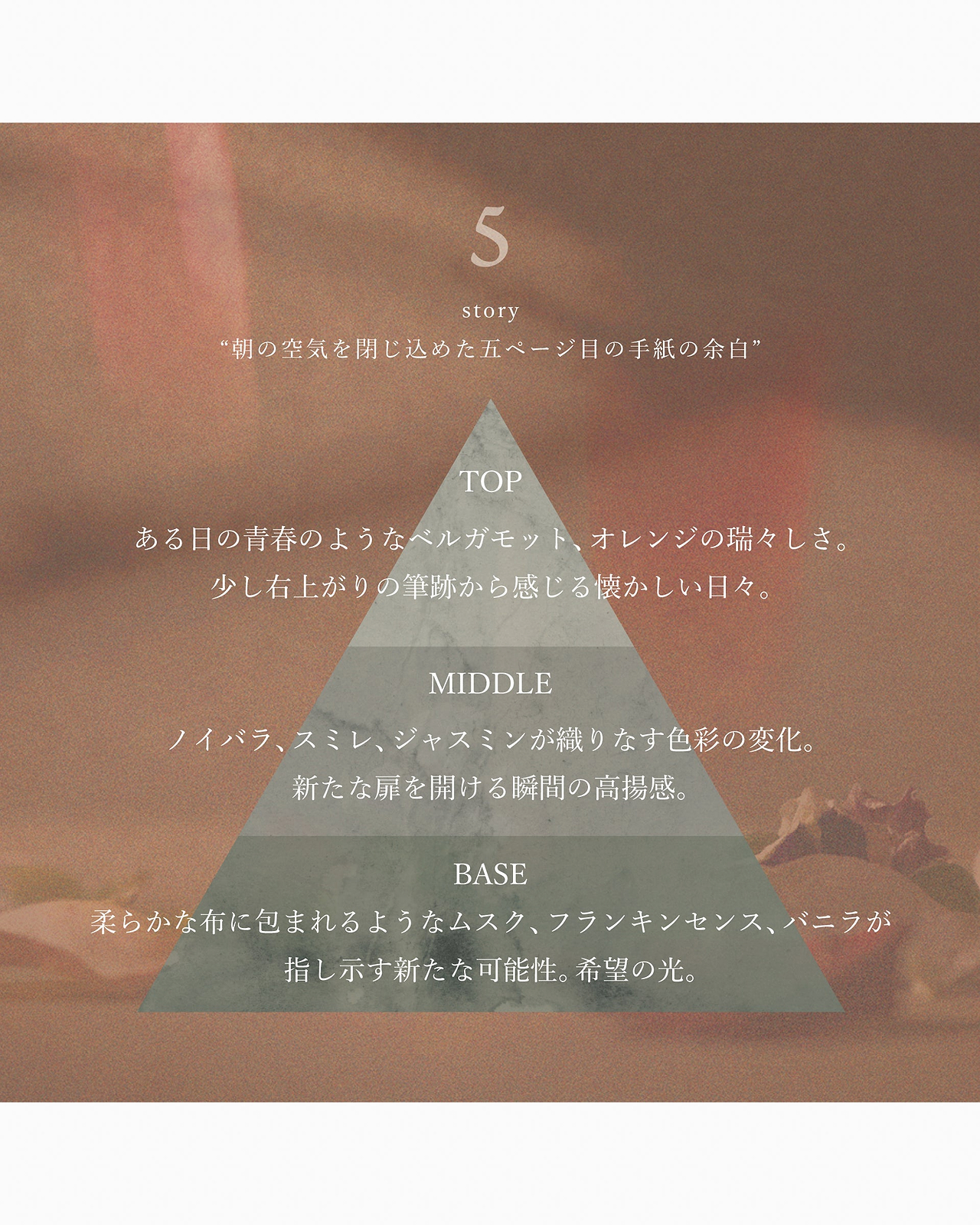 オードパルファムローズ No.5ニュウコウ