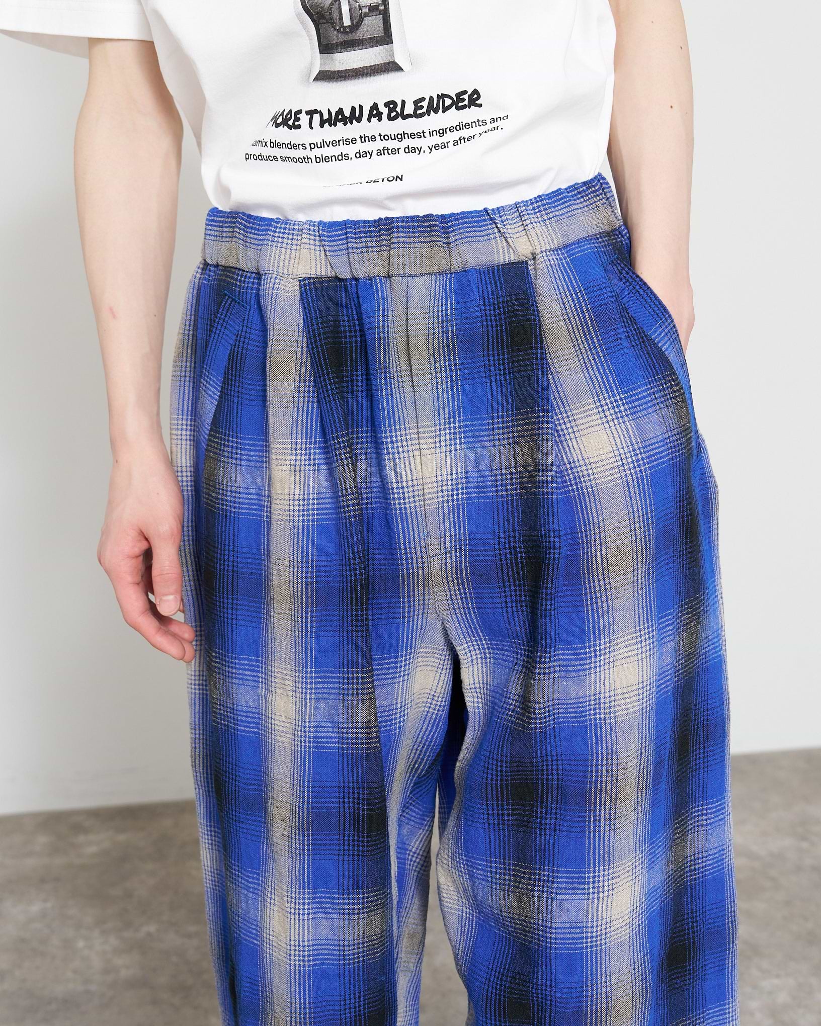 リネンチェックパンツ
