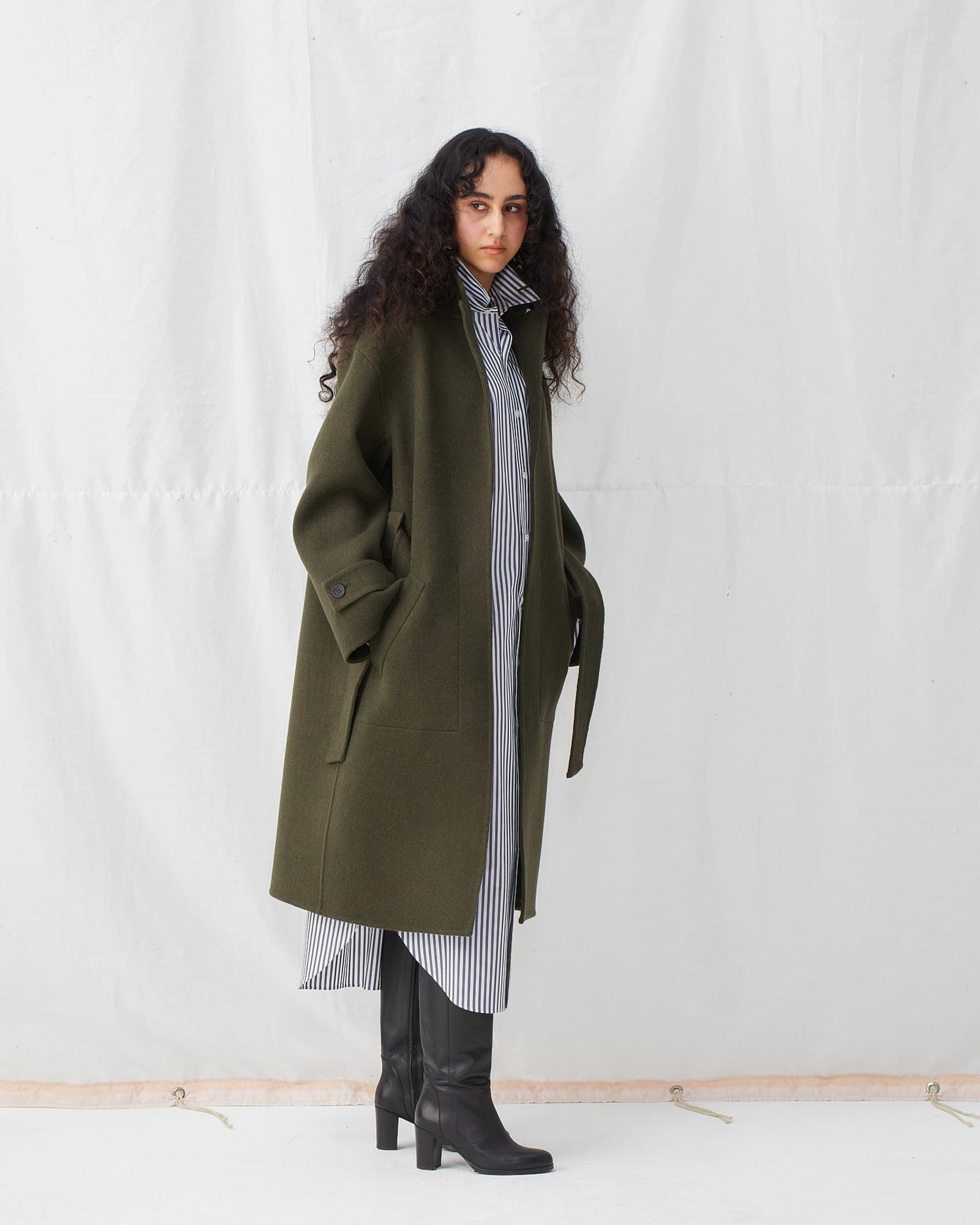 新品 POSTELEGANT 24AW ウールリバーコート L ウールリバーコート – ファッションスナップストア