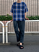 【24SS】リネンチェックTシャツ