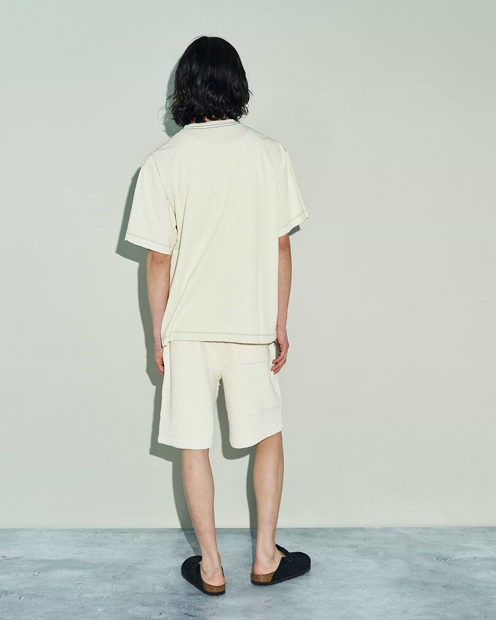 ハードツイストヤーンストライプミックスTシャツ