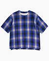 リネンチェックTシャツ