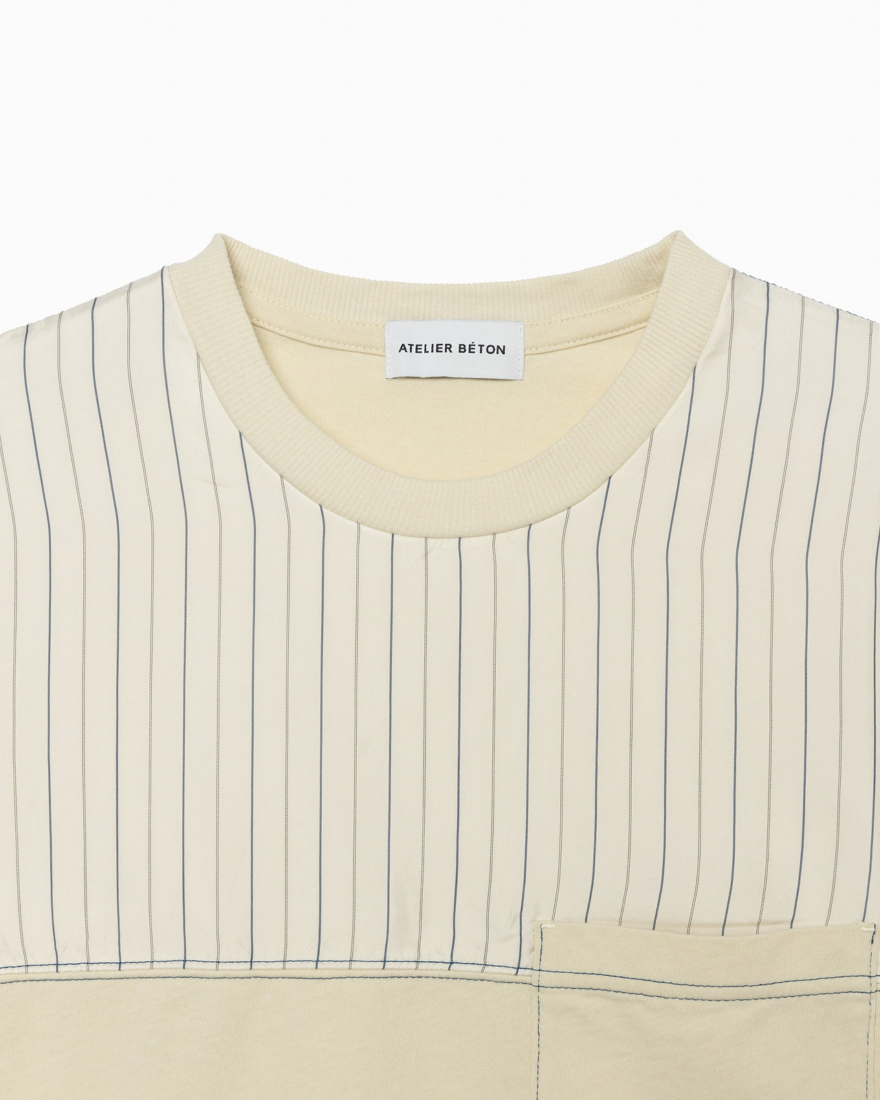 ハードツイストヤーンストライプミックスTシャツ