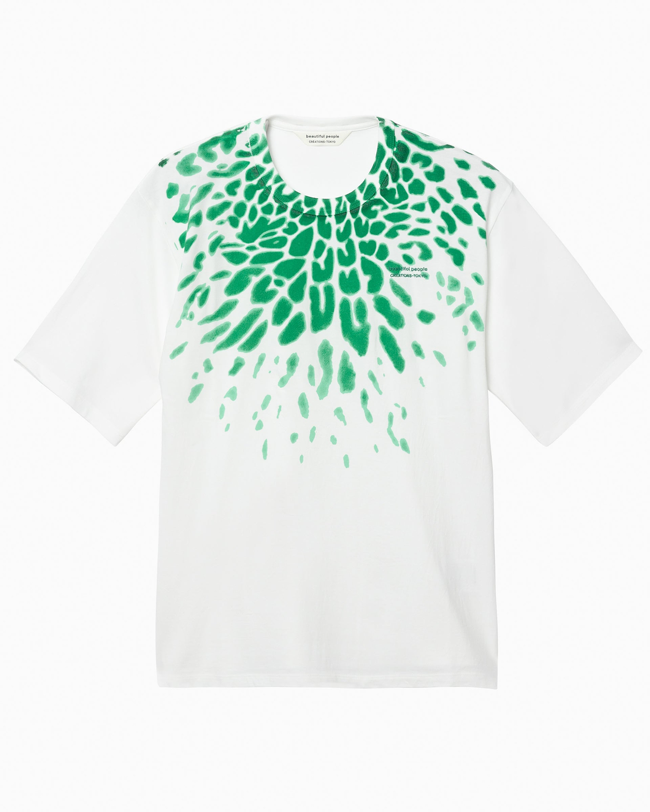 ビオギザコットンフラワープリントTシャツ