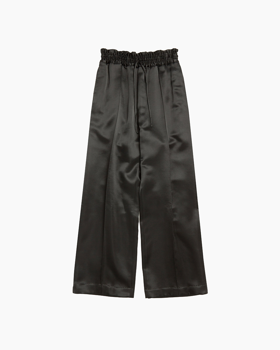 【23AW】レーヨンウールサテンワイドパンツ
