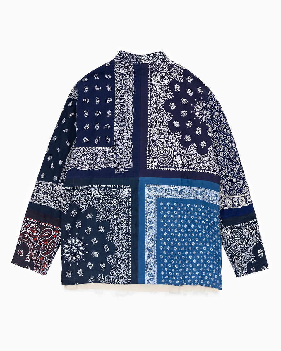 【23AW】バンダナパッチワークコンチョジャケット（ネイビー）