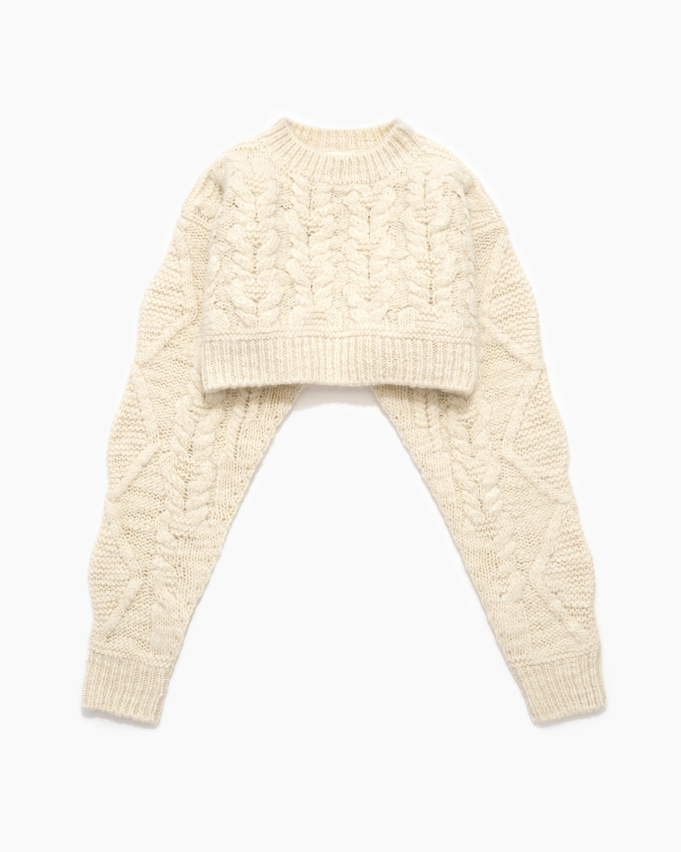 【23AW】ダブルエンドブロコリードアランスカーフプルオーバー