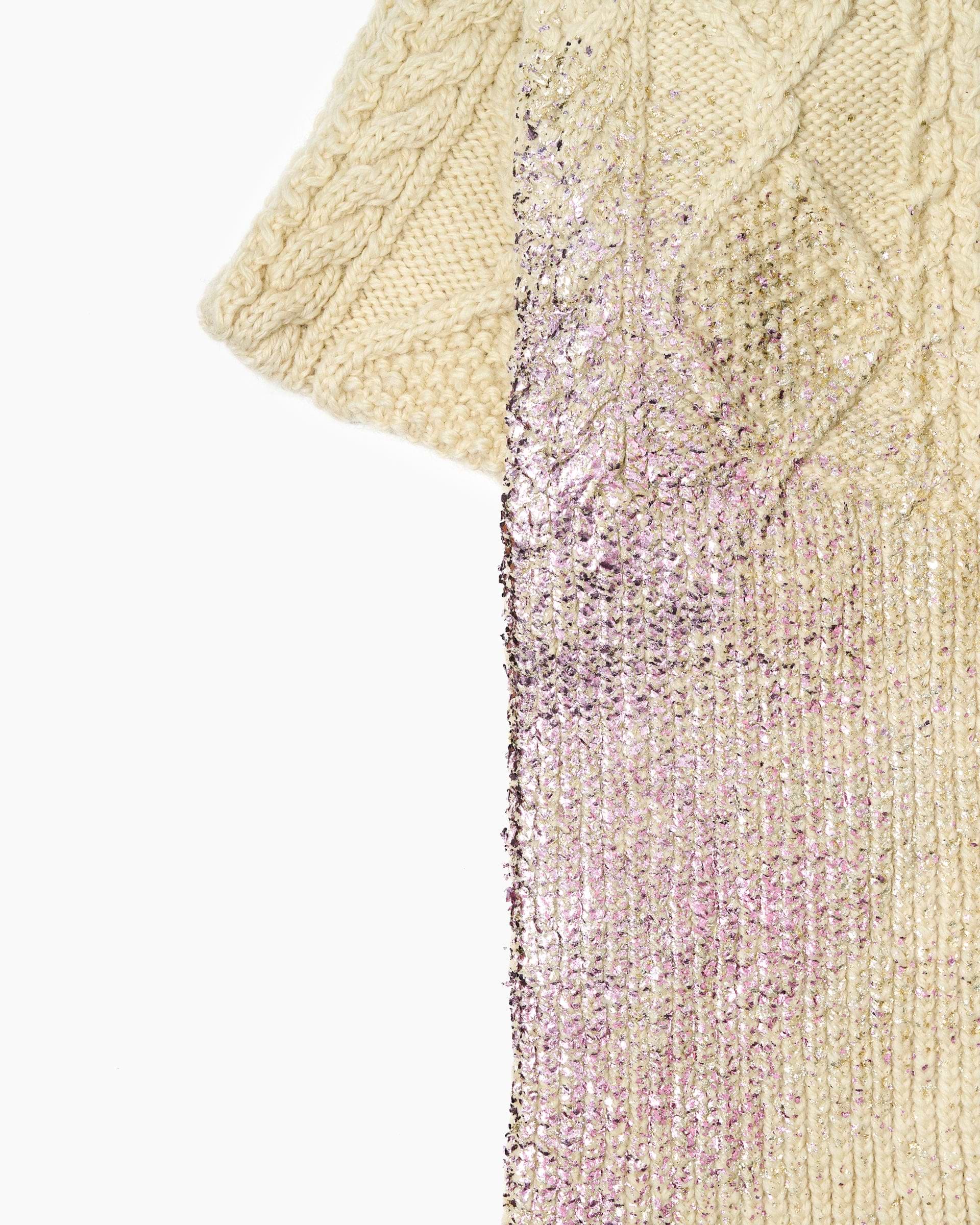 YUKI FUJISAWA | Knit scarf | WHITE×GOLD