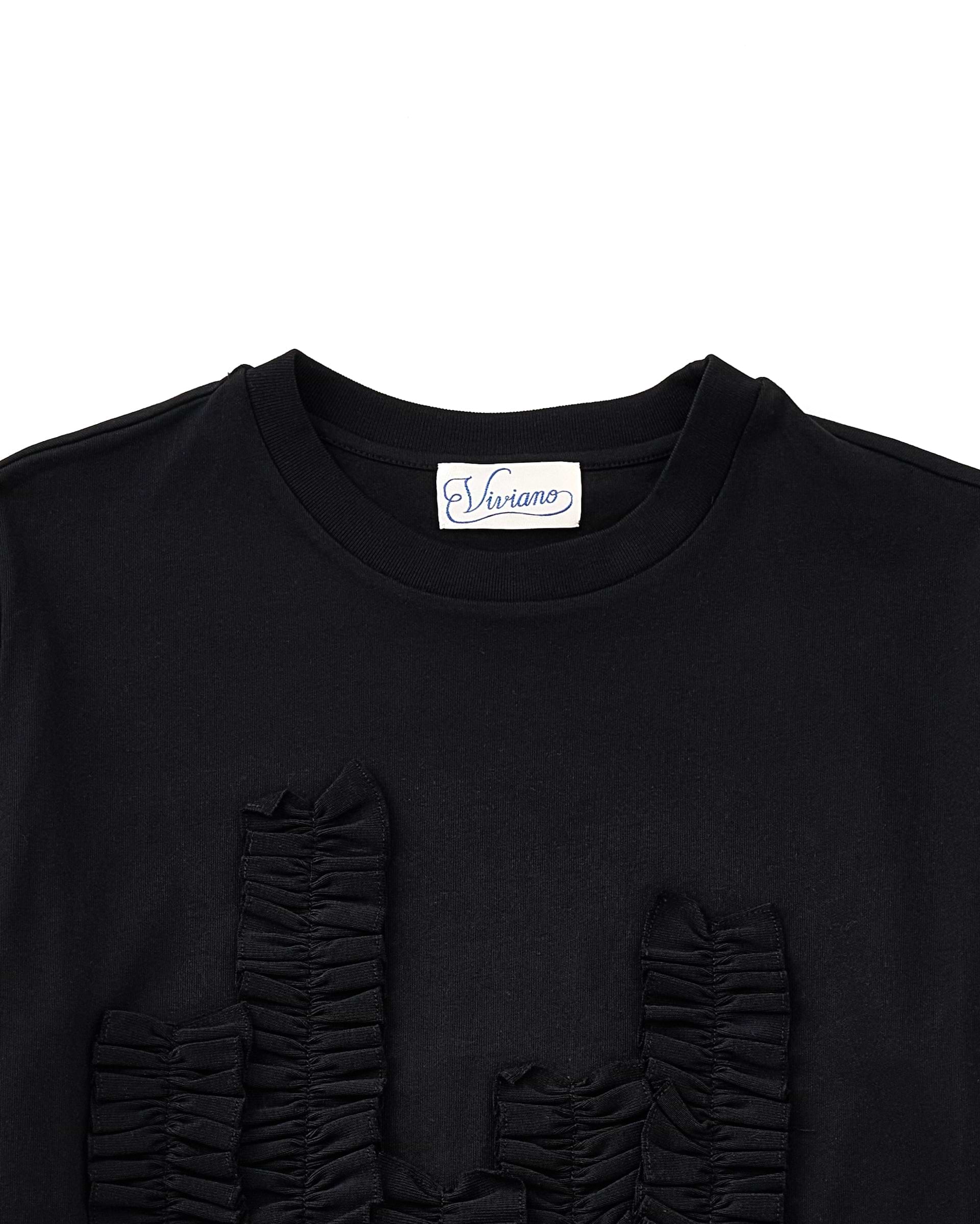 VIVIANO】フリルTシャツ – ファッションスナップストア