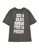 【THIS MAN】1980's THRASHER MAGAZINE"GONZ" "USE A SKATE GO TO PRISON" Tシャツ（サイズXL）