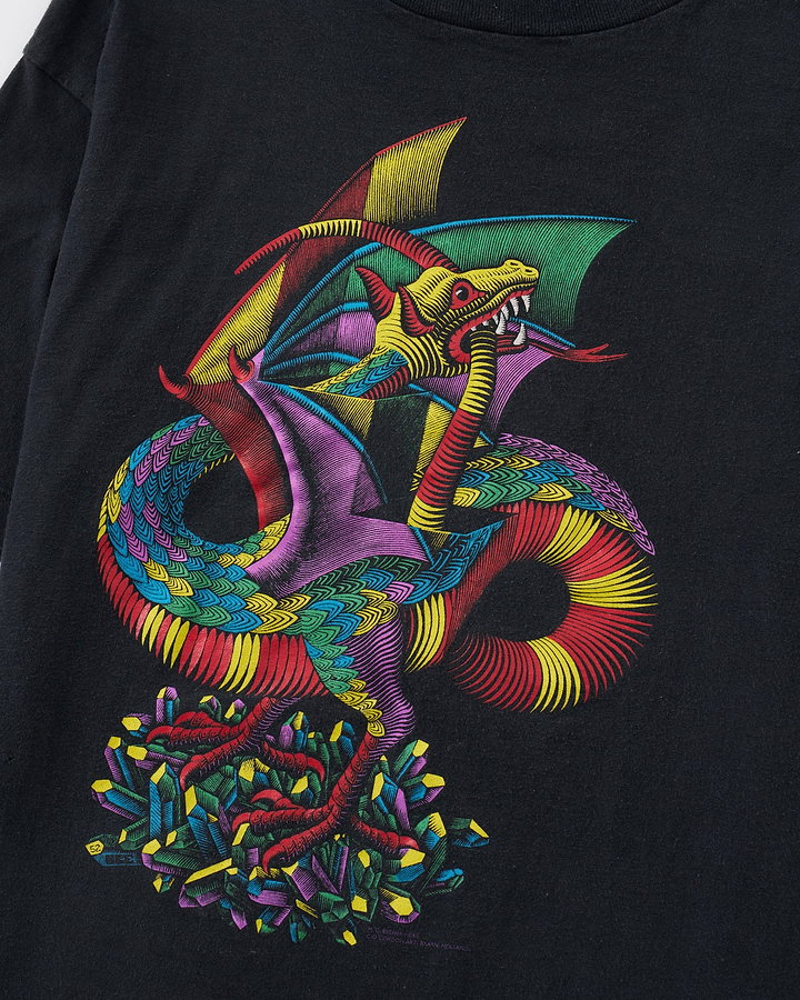 【THIS MAN】1990's M.C ESCHER "DRAGON" アート Tシャツ（サイズL）