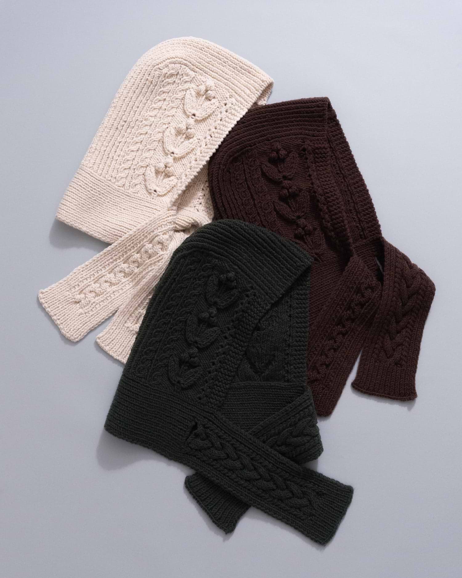 yuki fujisawa Knit scarf マフラー NAVY 泊 新品定価¥47300