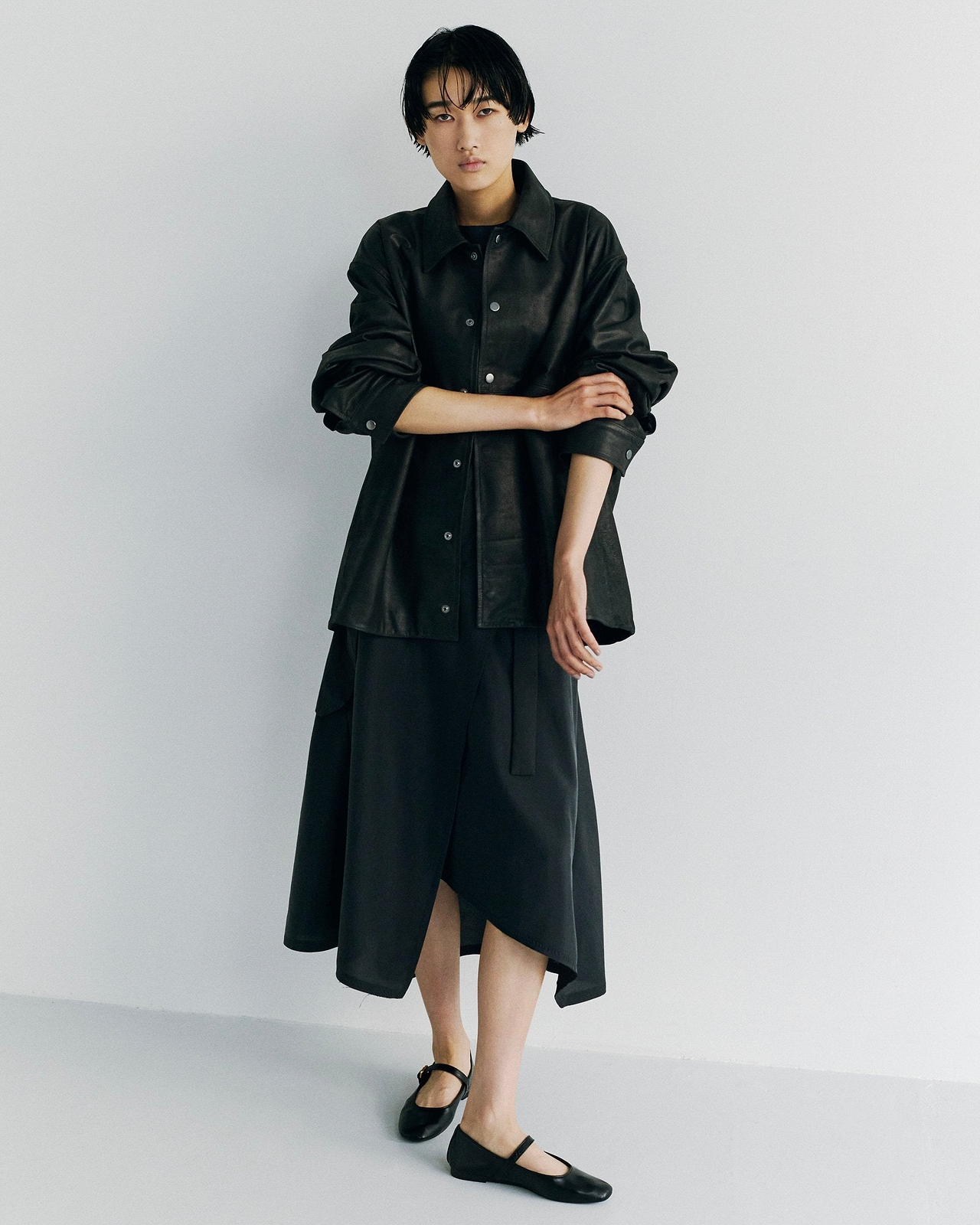 【26SS】アセントレザーシャツ