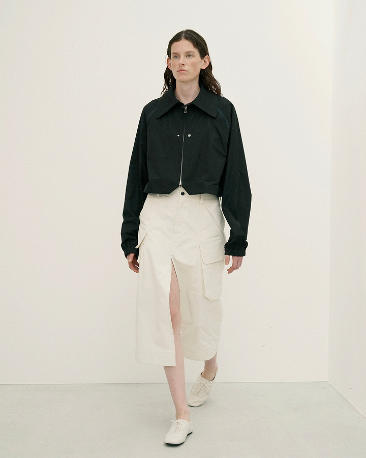【25SS】クロップドジップアップブルゾン