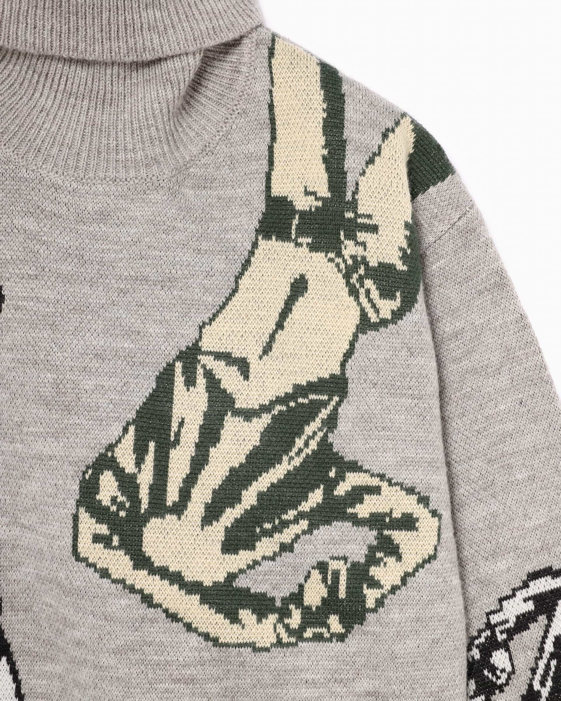 Matekotohayokozawa Graphic knit turtle-neck