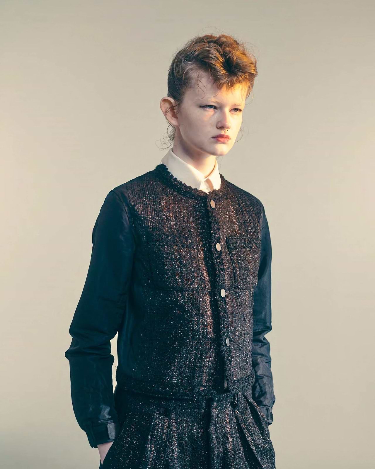 【25AW】グリッターツイードジャケット