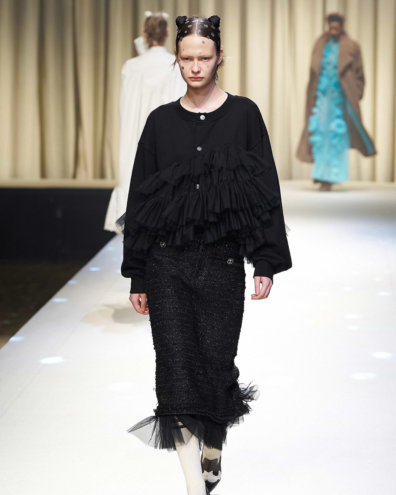 【25AW】チュールジャージーカーディガン
