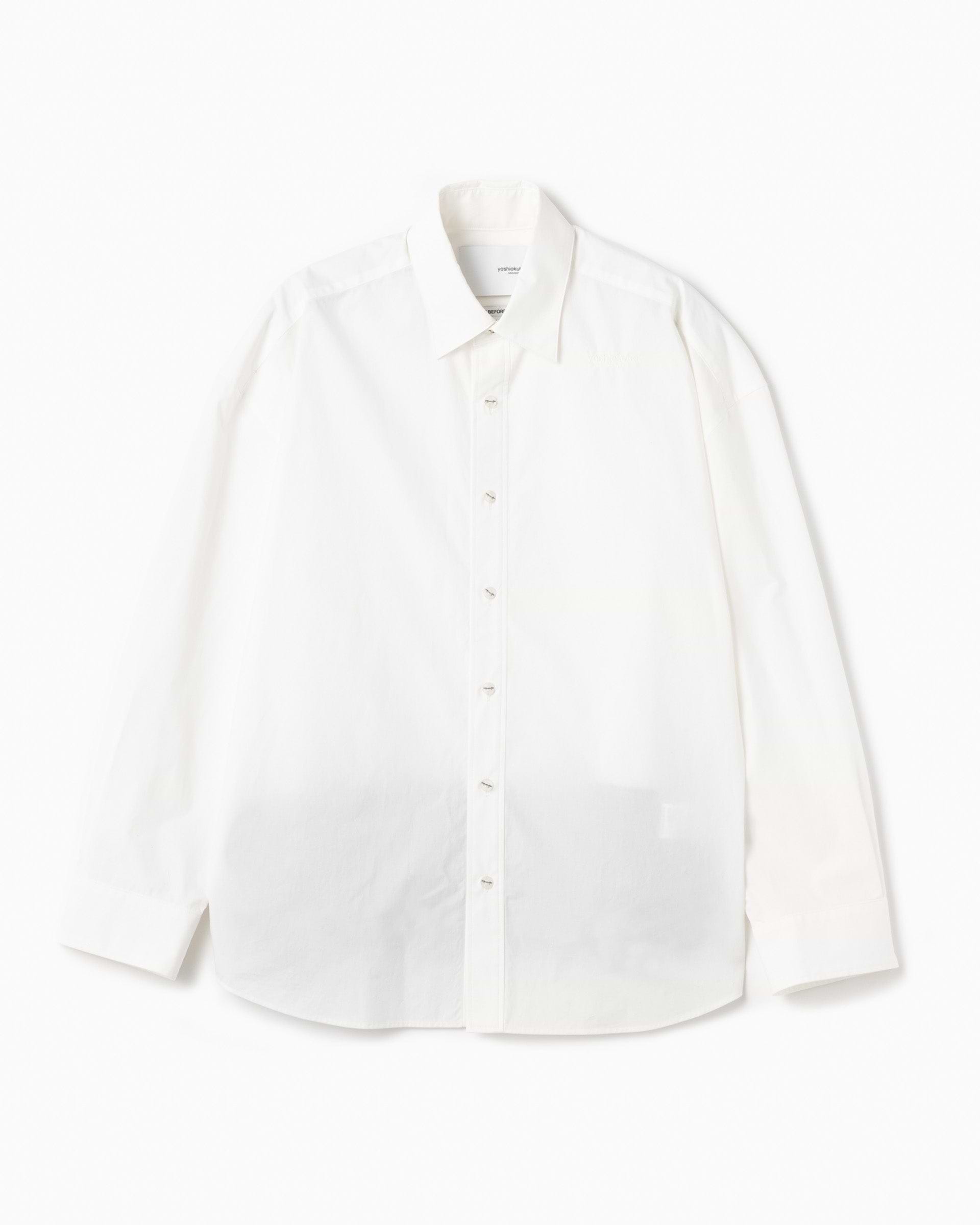 yoshiokubo】ニットテープロングスリーブシャツ（ホワイト