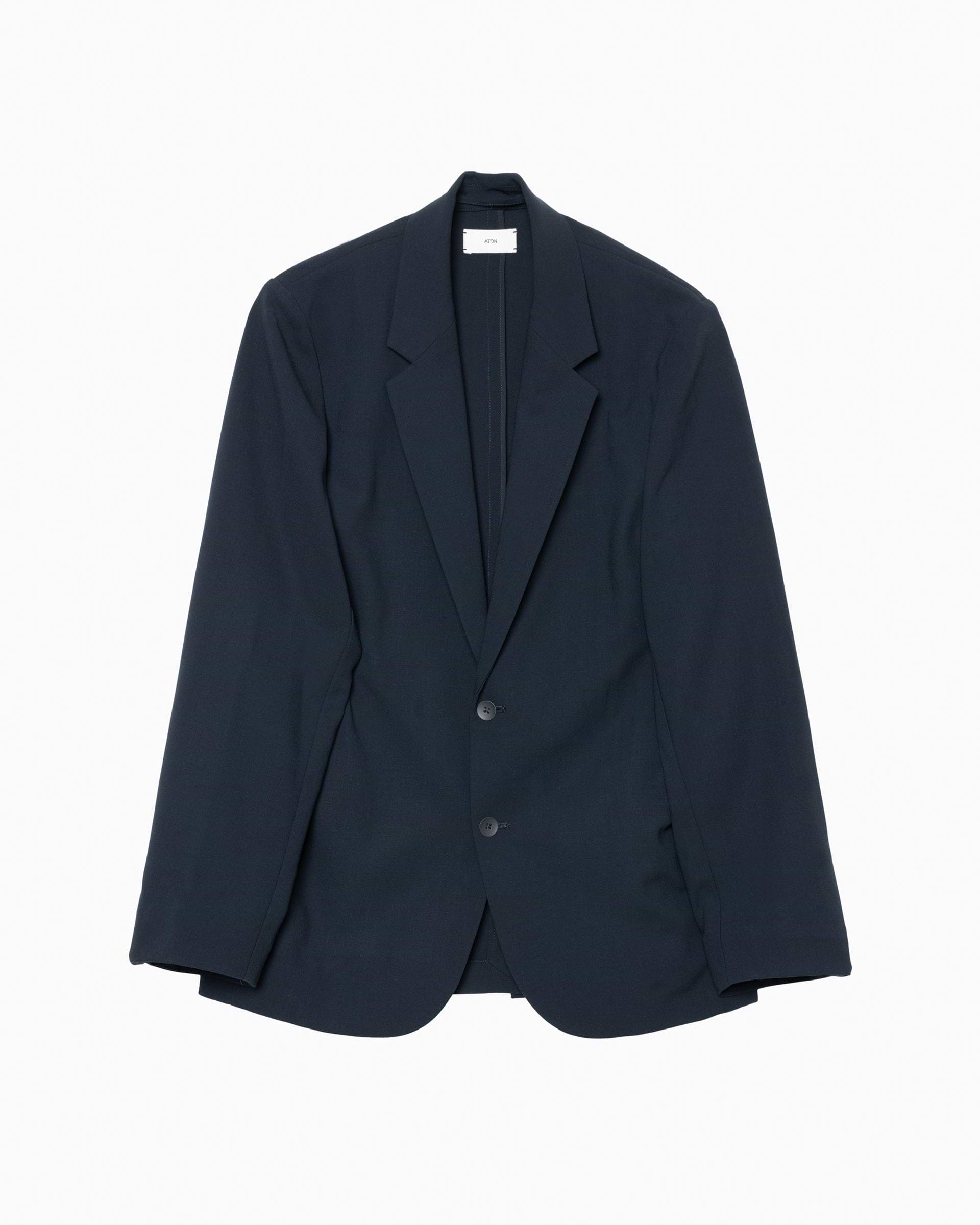 ATON】ウールオックスフォードテーラードジャケット – ファッション