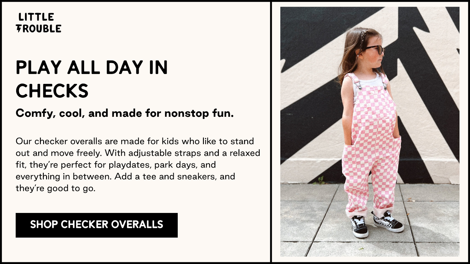 Checkered Overalls from Little Trouble