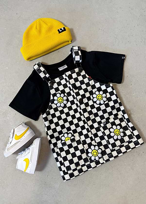 Little Bloomer Checker Corduroy Dress