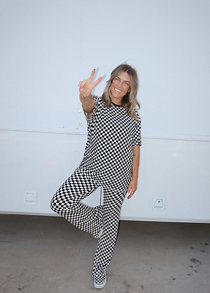 Women's Classic Checker Bamboo Set