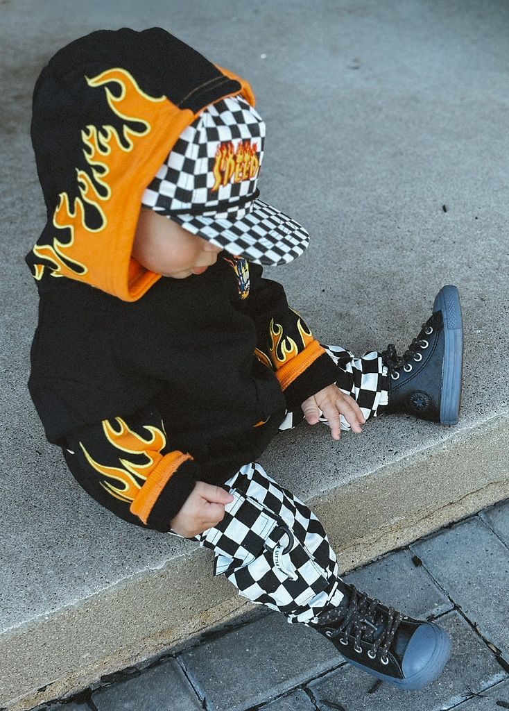 Mini Speedster Orange Flame Hoodie