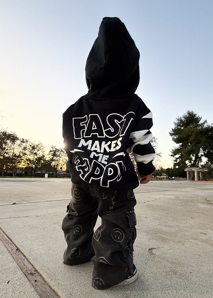 Fast Makes Me Happy Hoodie Black