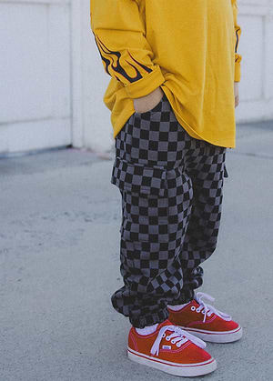 Gray Checkered Sweatpants