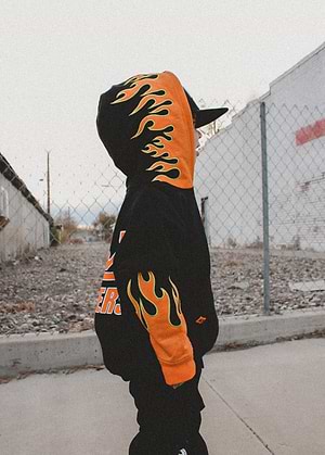 Mini Speedster Orange Flame Hoodie