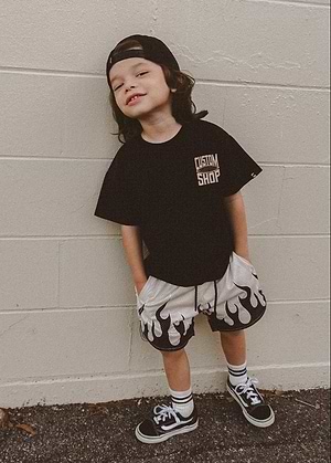 Heater Flame Shorts Cream