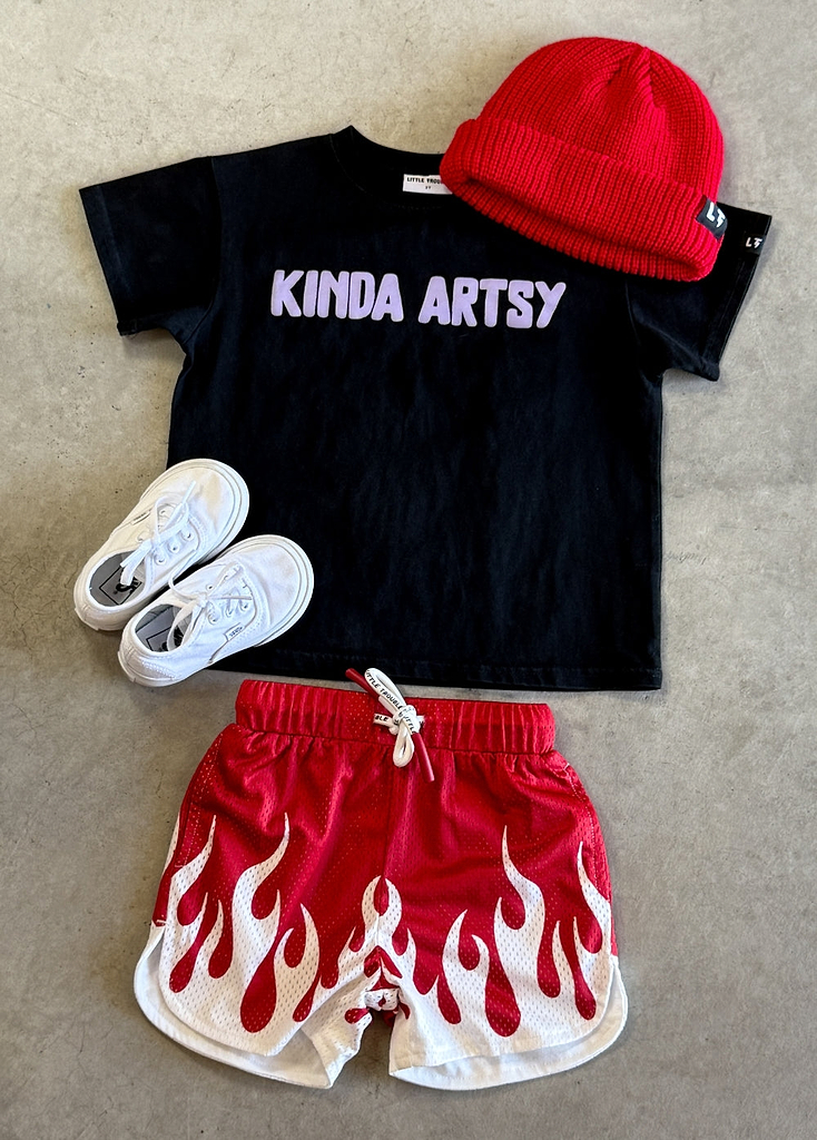 Heater Flame Shorts Red