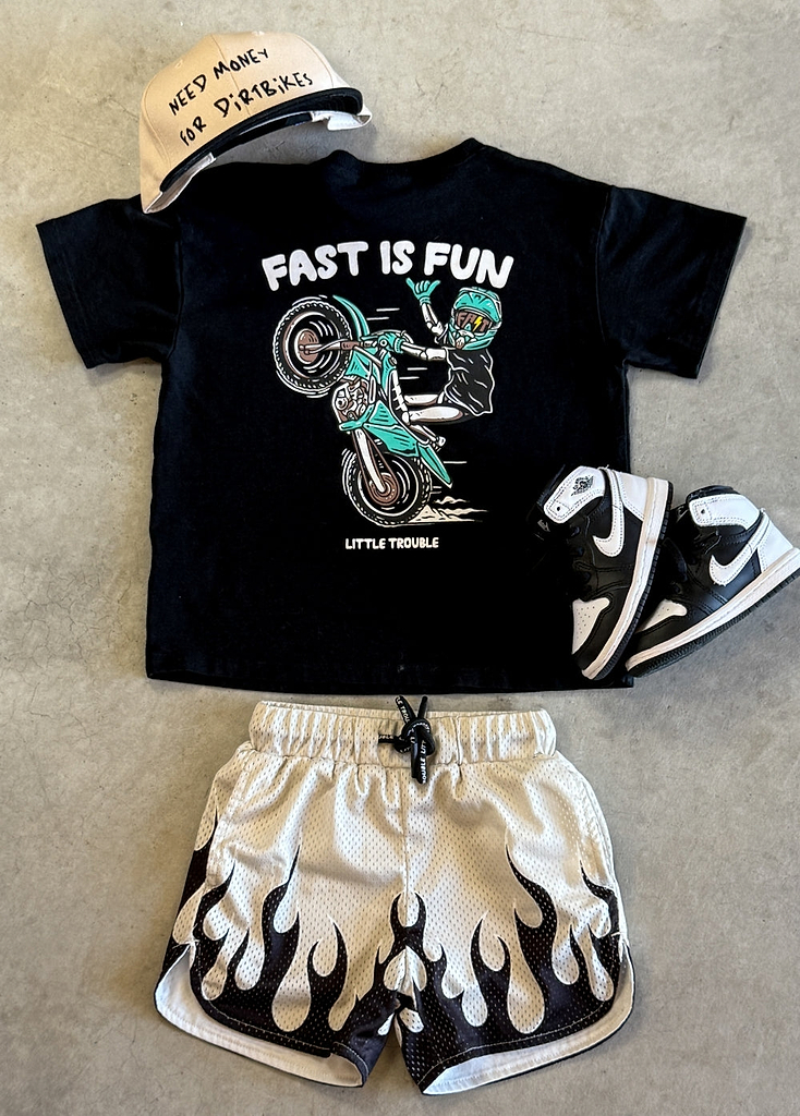 Heater Flame Shorts Cream