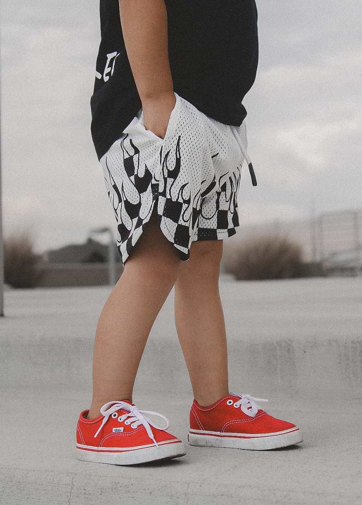 Heater Flame Shorts White