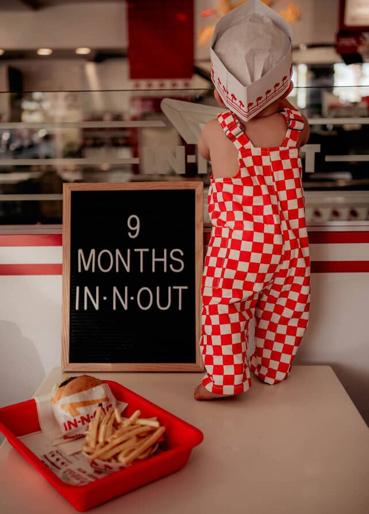 Red Checker Overalls