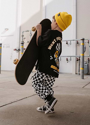 Checkered Cargo Sweatpants