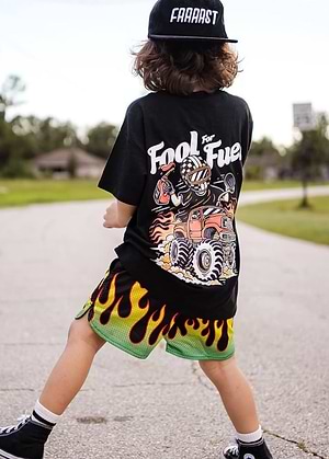 Heater Flame Shorts Green