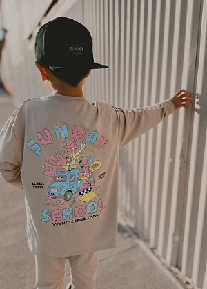 Sunday School Long Sleeve Brown