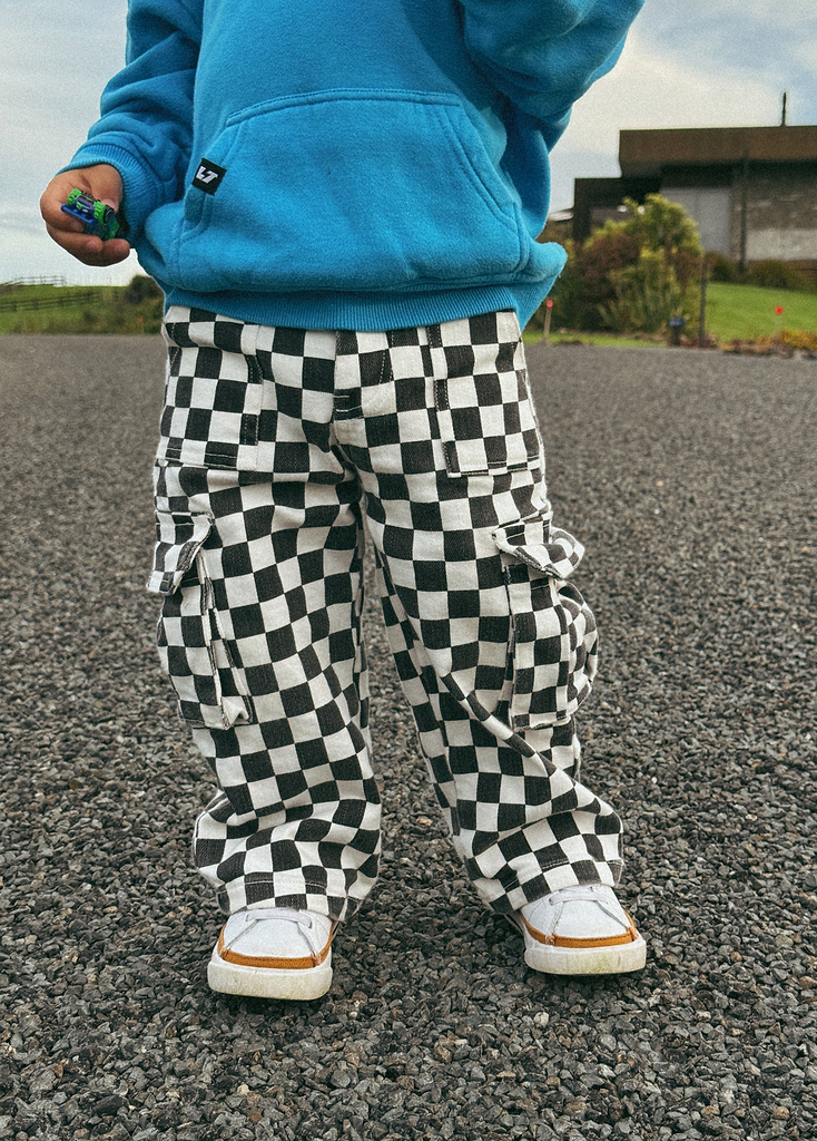 Checkered Baggy Cargo Pants
