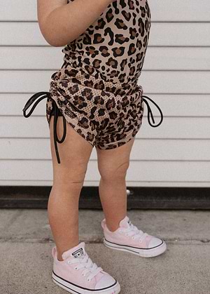 Leopard Girls Mesh Shorts