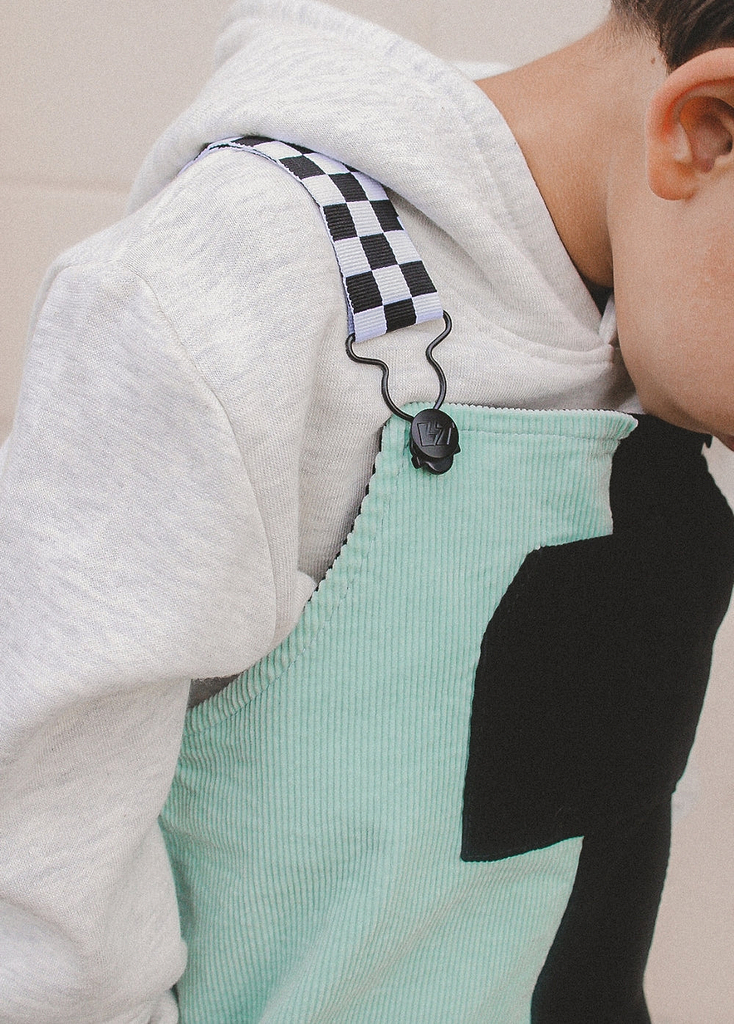 Colorblock Mint Overalls