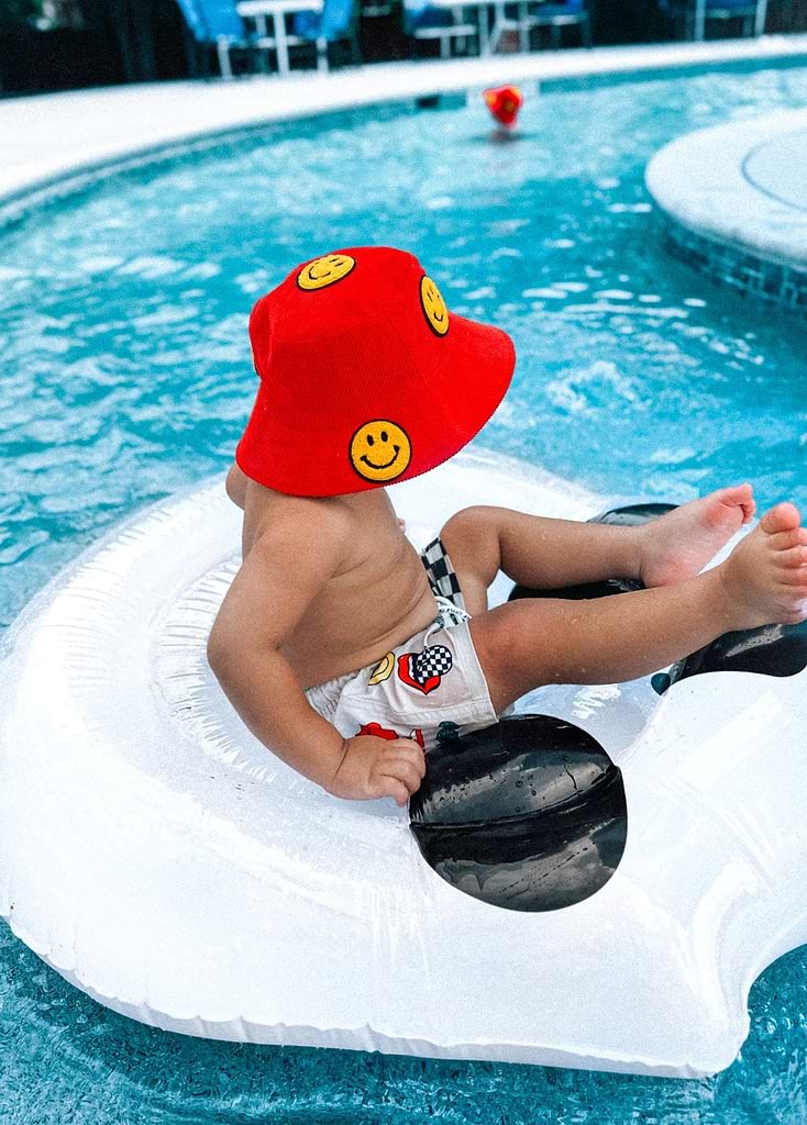 Smiley Bucket Hat Red
