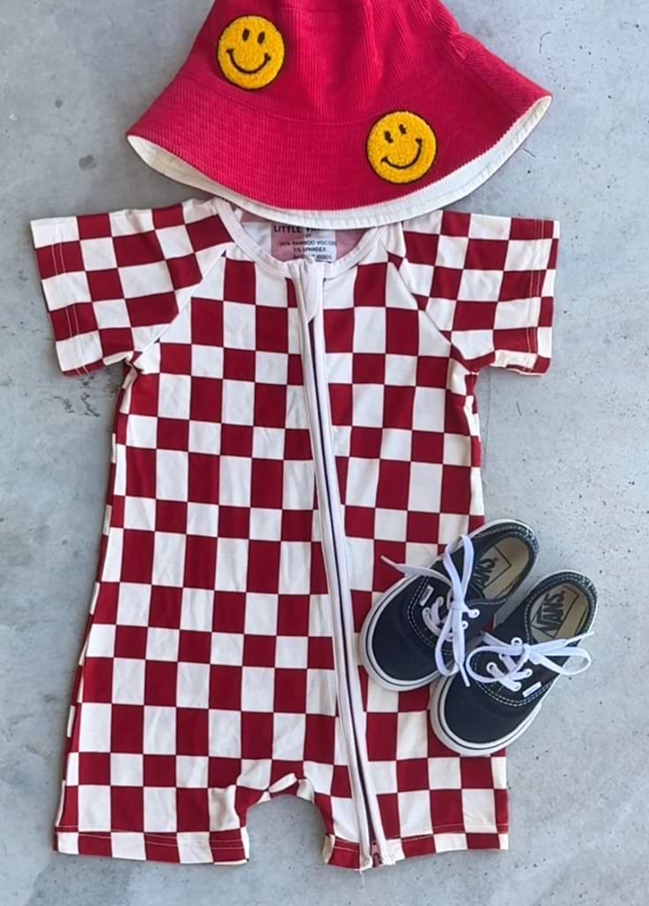 Checker Shorties Red