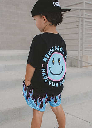 Heater Flame Shorts Blue