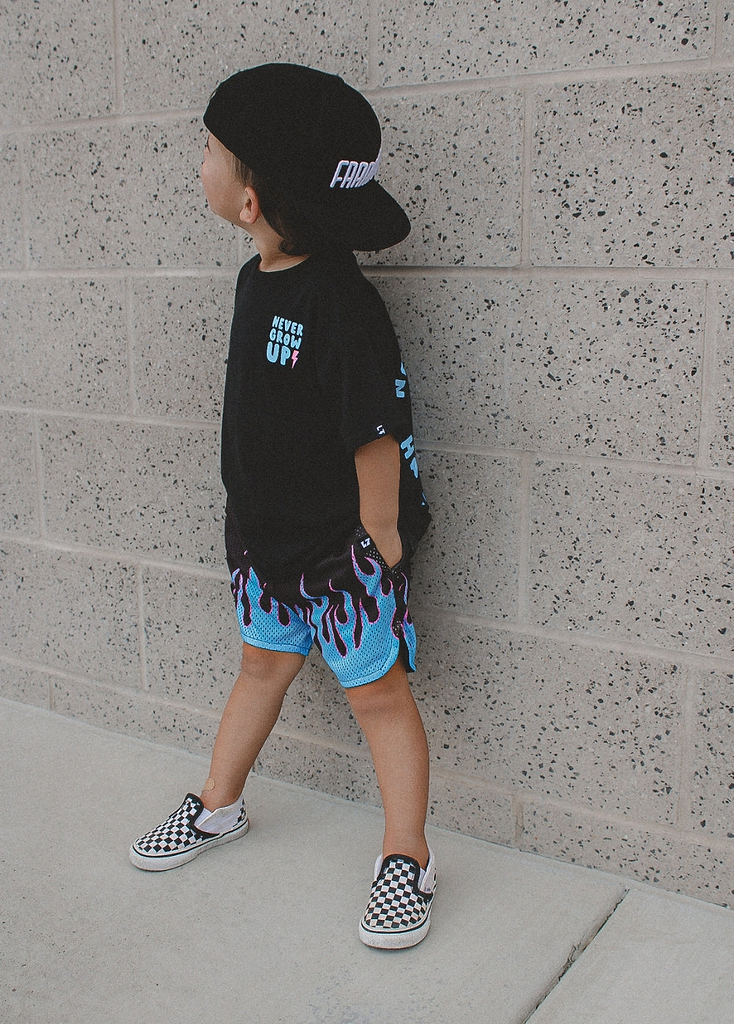 Heater Flame Shorts Blue