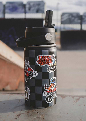 Checker Water Bottle - Fast Have Wings