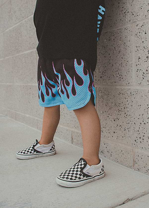 Heater Flame Shorts Blue