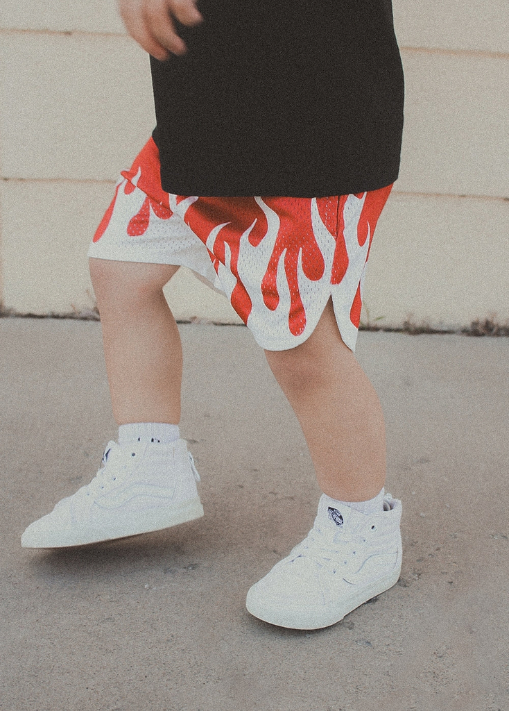 Heater Flame Shorts Red