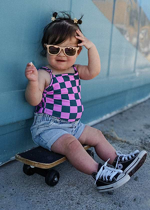 Pink Punch Checkered One Piece