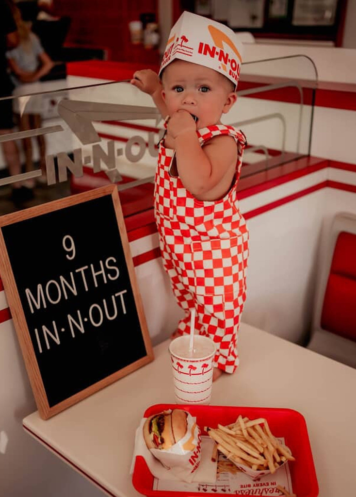 Red Checker Overalls